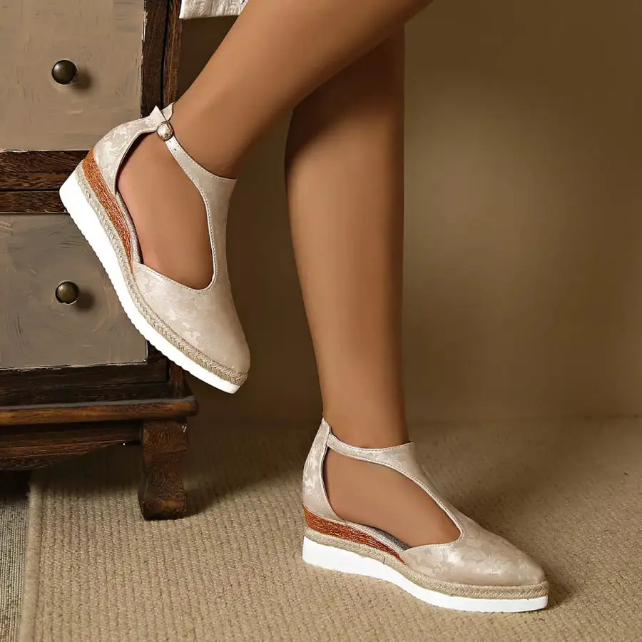 Classic Point Toe Wedge Sandals