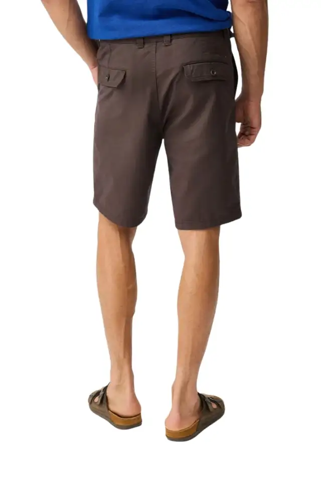 Straight Fit Belt Loop Casual Shorts