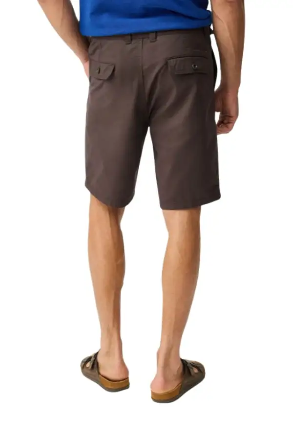 Straight Fit Belt Loop Casual Shorts