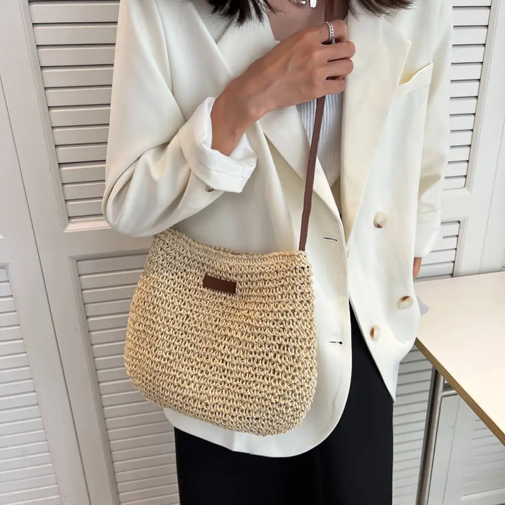 Zip Leather Shoulder Bag