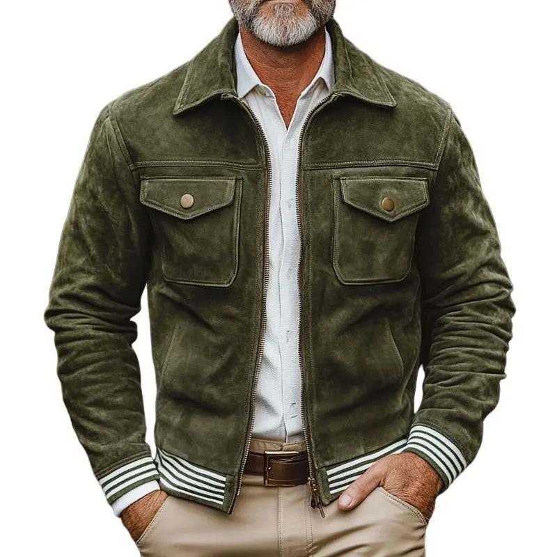 Structured Utility Striped Jacket
