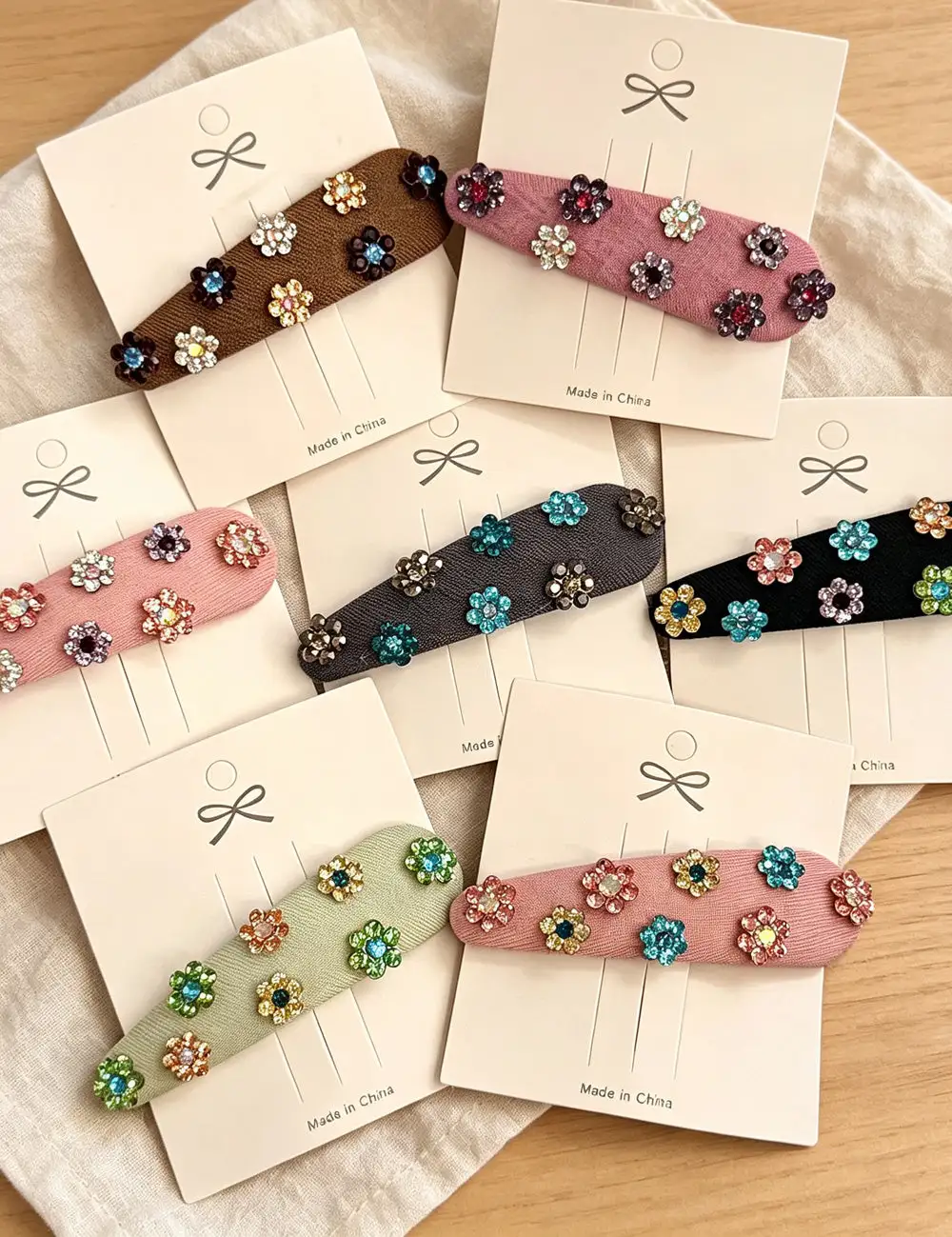 Floral Embellished Barrette Hair Clip