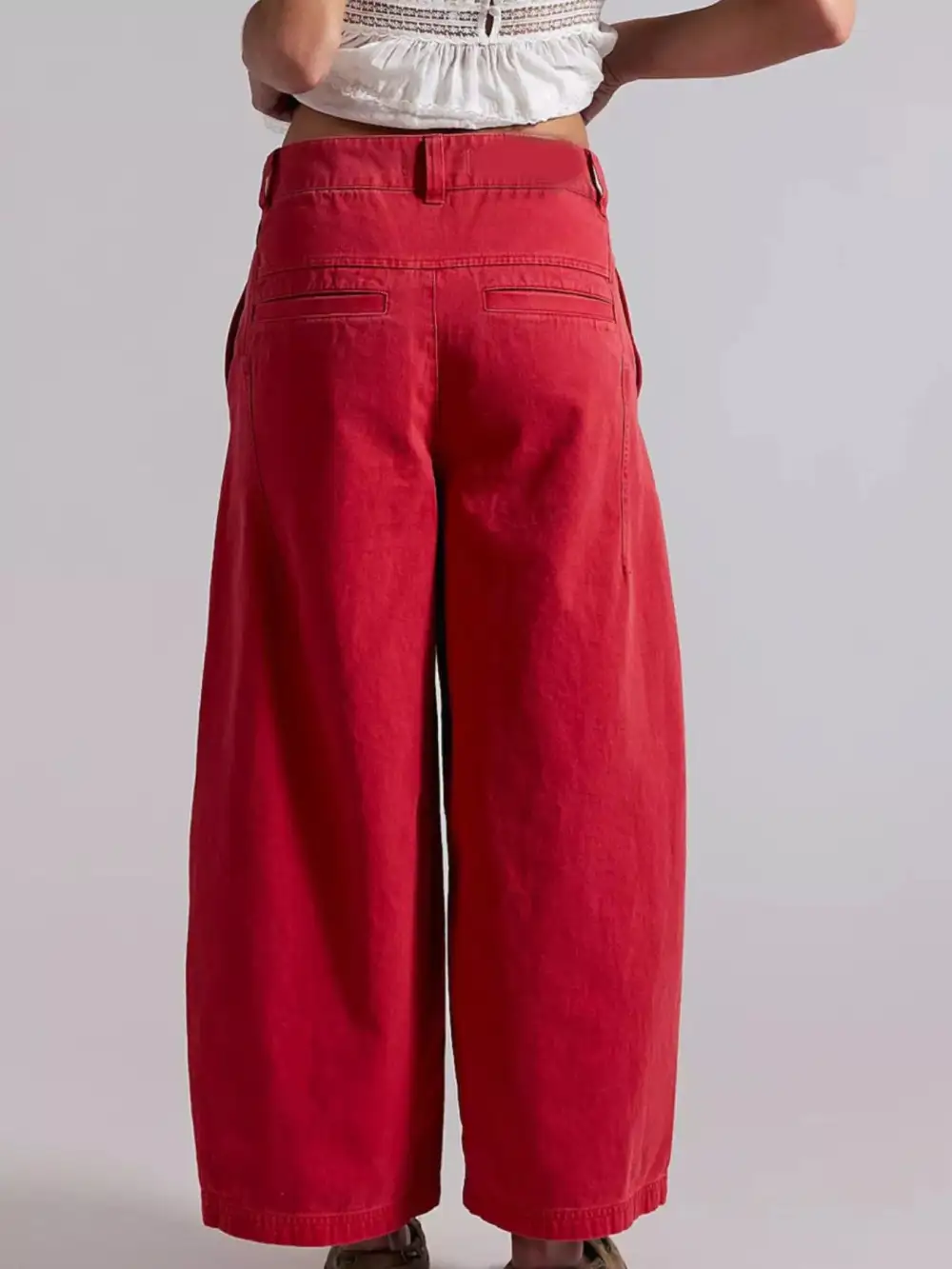 Wide-Leg Cropped Jeans