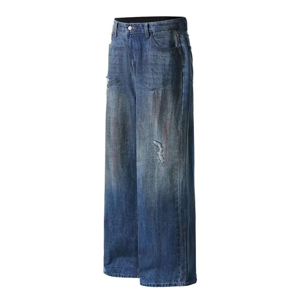 Baggy Distressed Denim Jeans