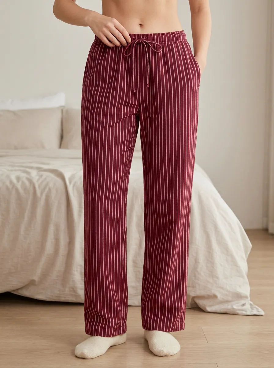 Easygoing Striped Straight Leg Sleep Pants
