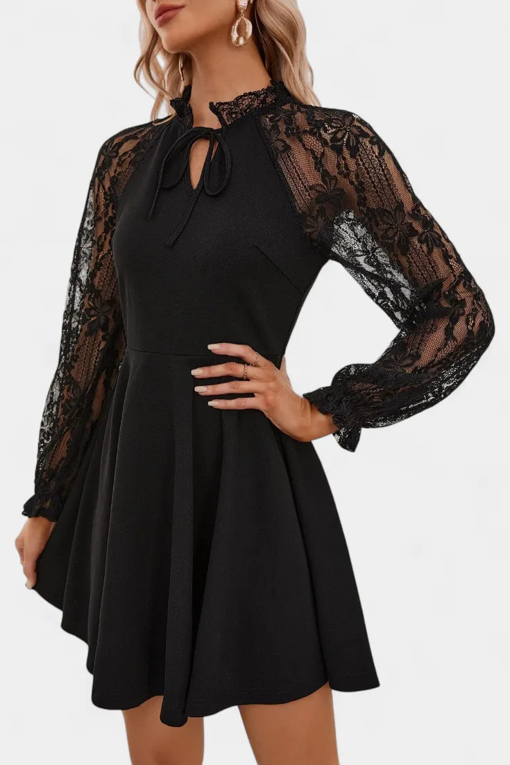 Floral-Lace Mini Dress