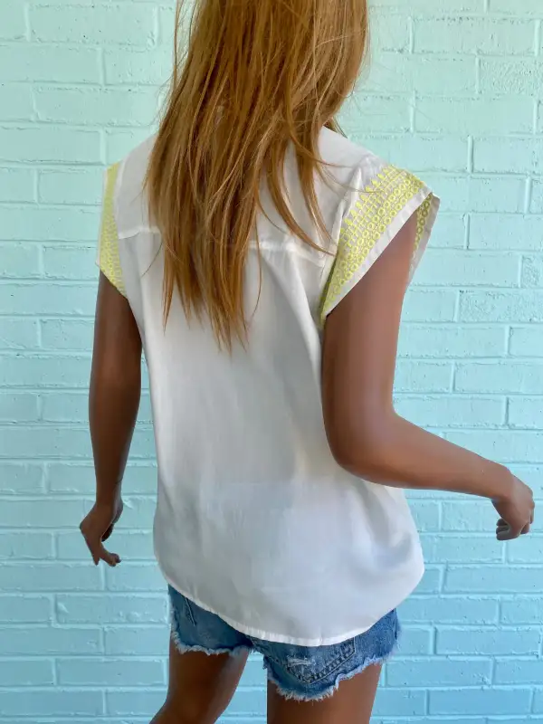 Embroidered Tassel Blouse