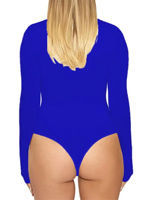 Bottoming Tops Long Sleeved Tight Fitting Jumpsuit