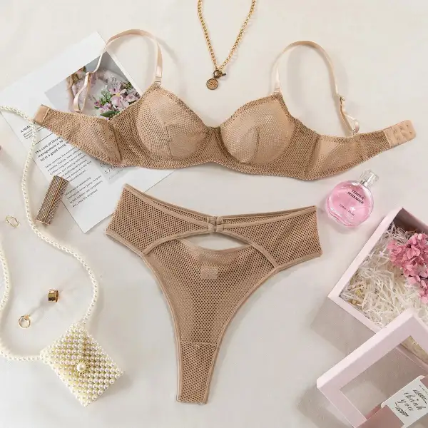 High-Waist Mesh Lingerie Set