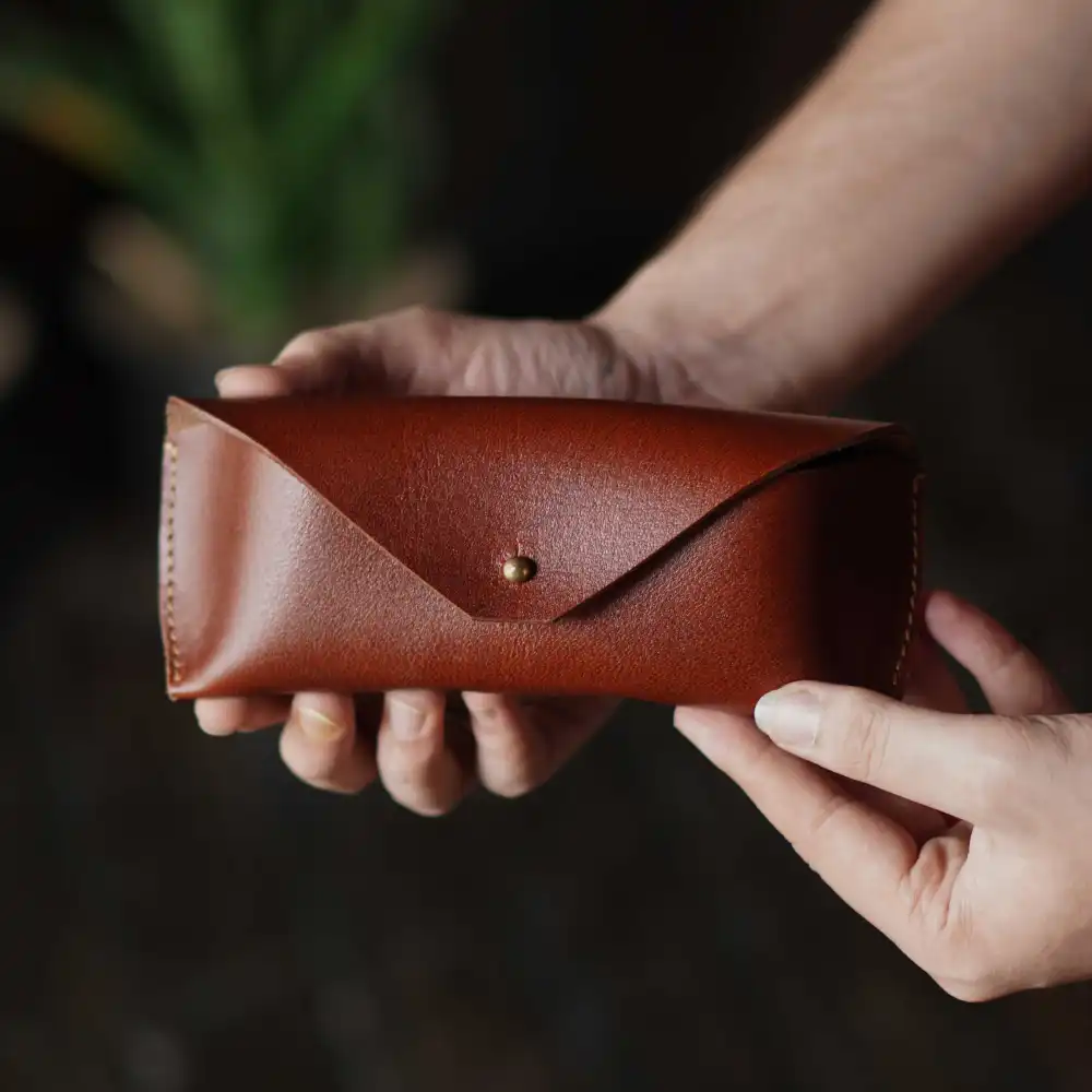 Full Grain Protective Leather Eyewear Case