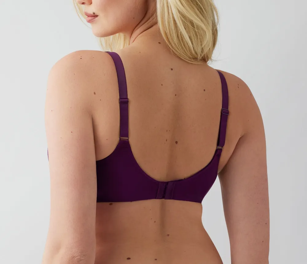 Women's Full Coverage Wireless Seamless Adjustable Straps Bonded Finish Mesh Smoothing Lift Bra