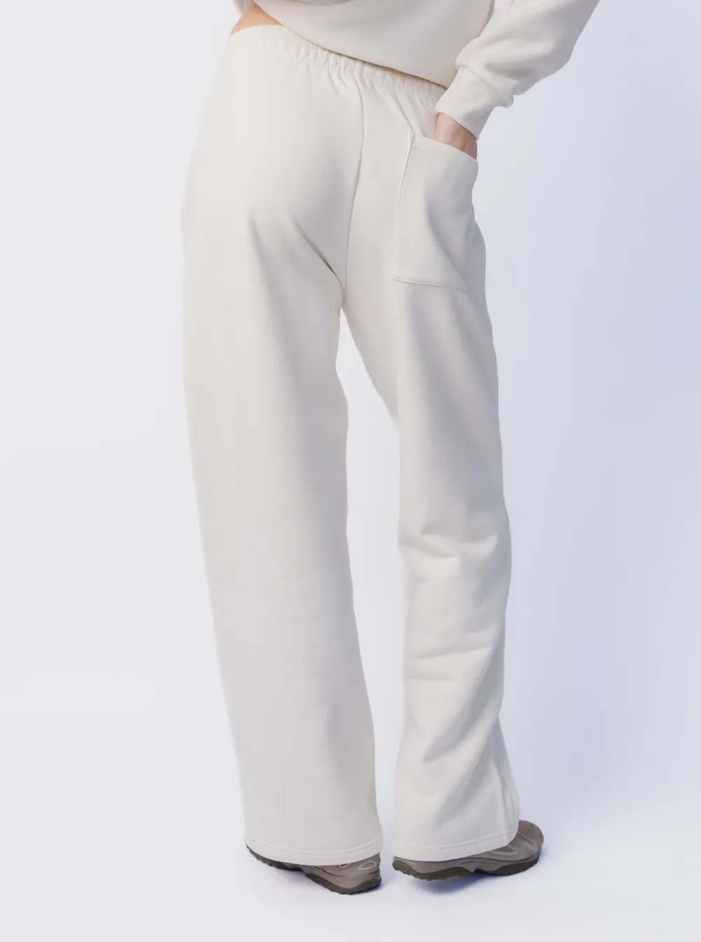 Wide Leg Cuffed Fleece Sweatpants