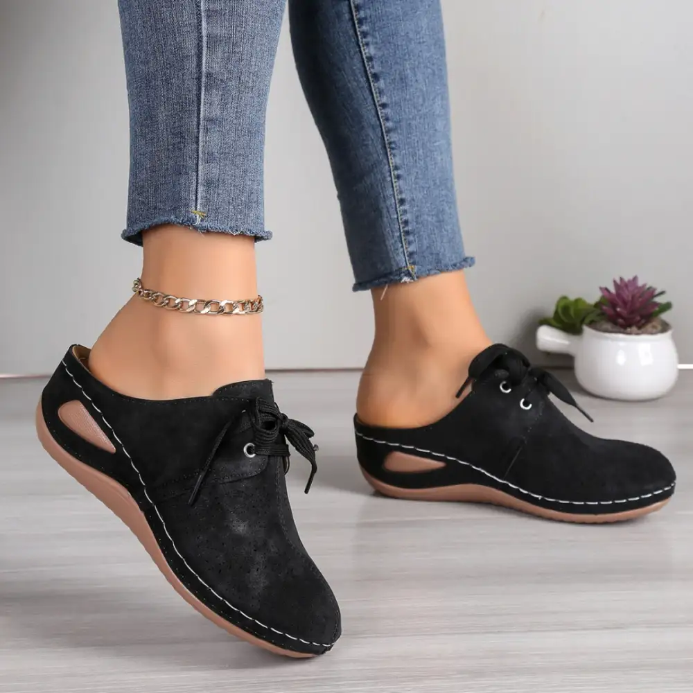 Lace Wedge Sandals