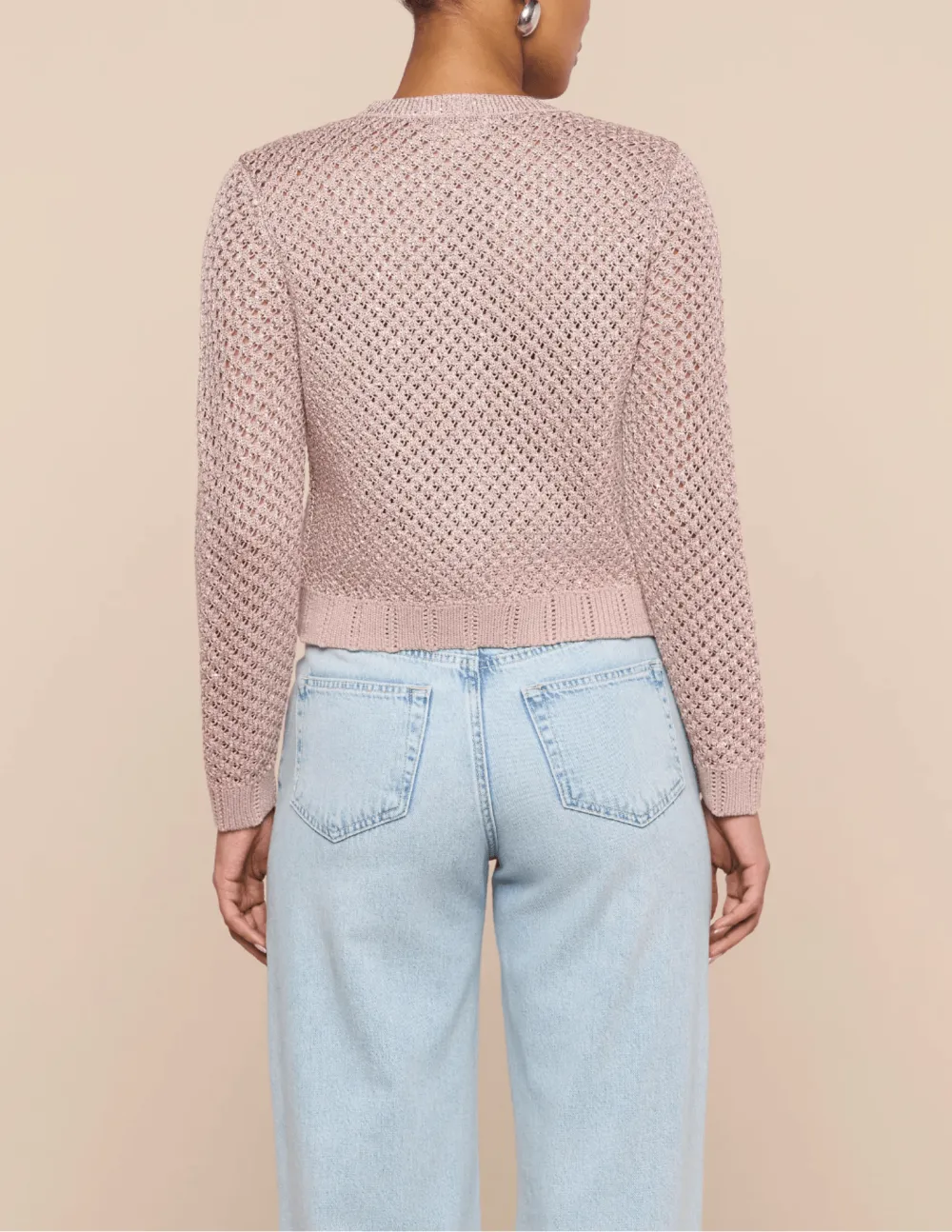 Sequin Knitted Cropped Cardigan