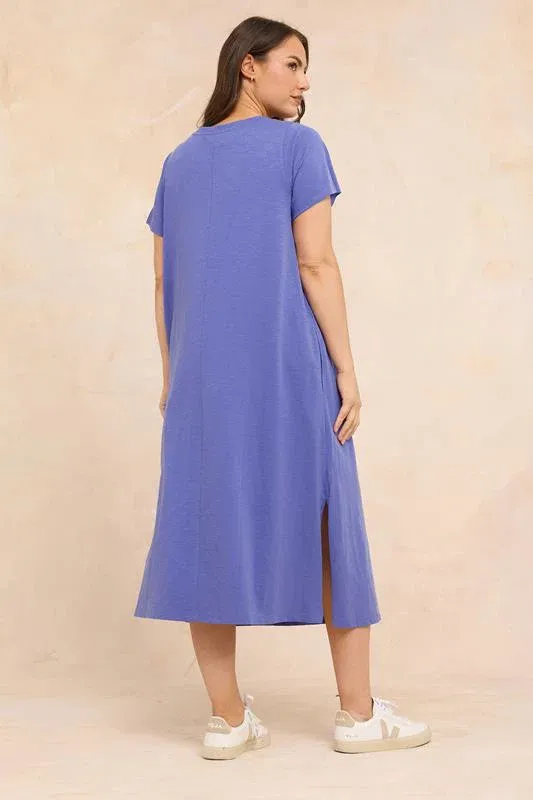 Bright Blue Premium Cotton Dress
