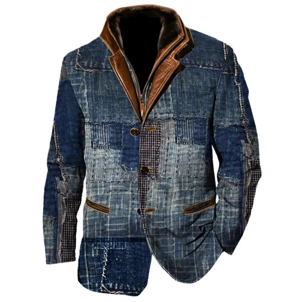 Faux Leather Lined Blazer