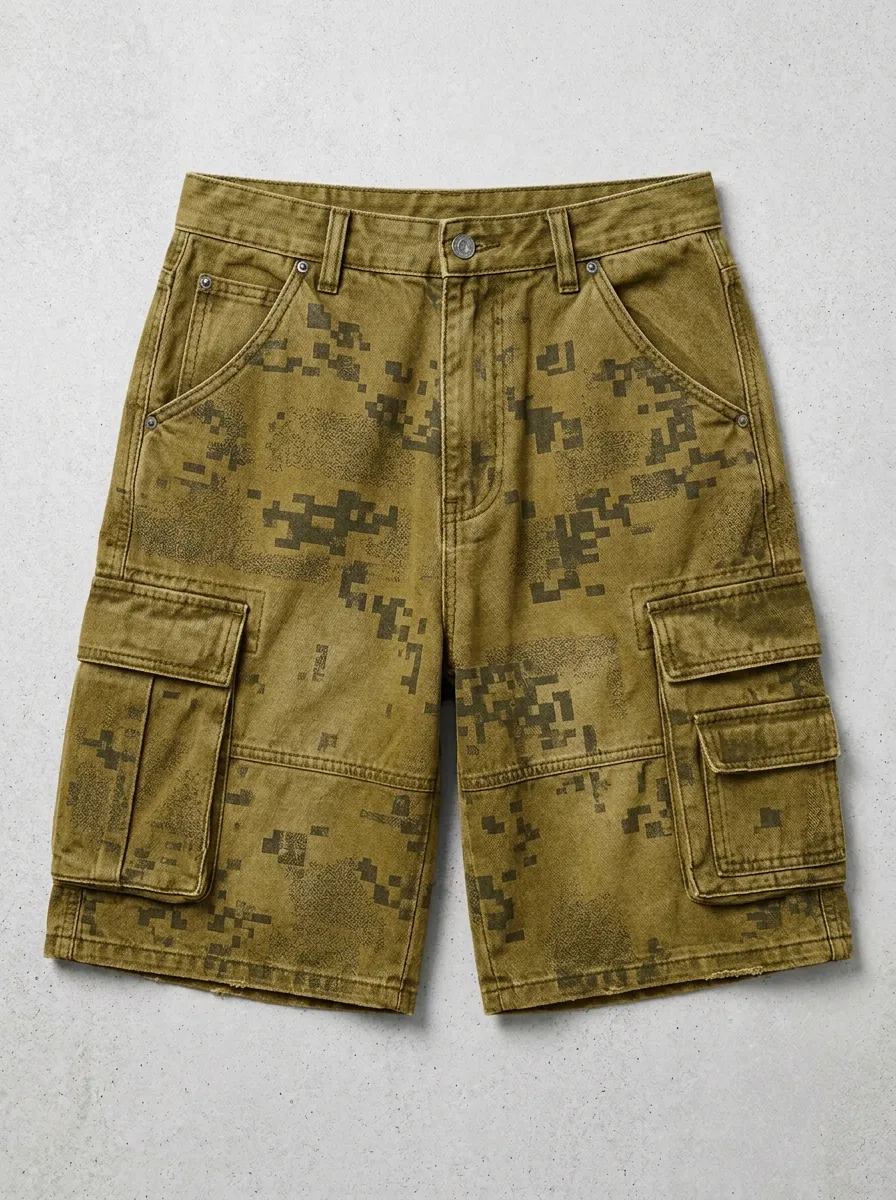 Cargo Digital-Camo Camo Men's Cargo Shorts