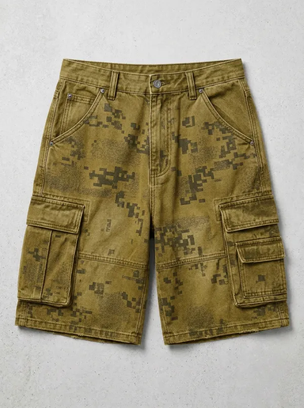 Cargo Digital-Camo Camo Men's Cargo Shorts