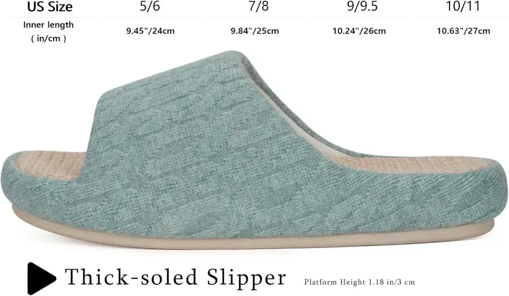 Slippers for Women Memory Foam Open Toe House Slippers Cute Comfy Bedroom Slides Slip on Slippers for Summer Indoor