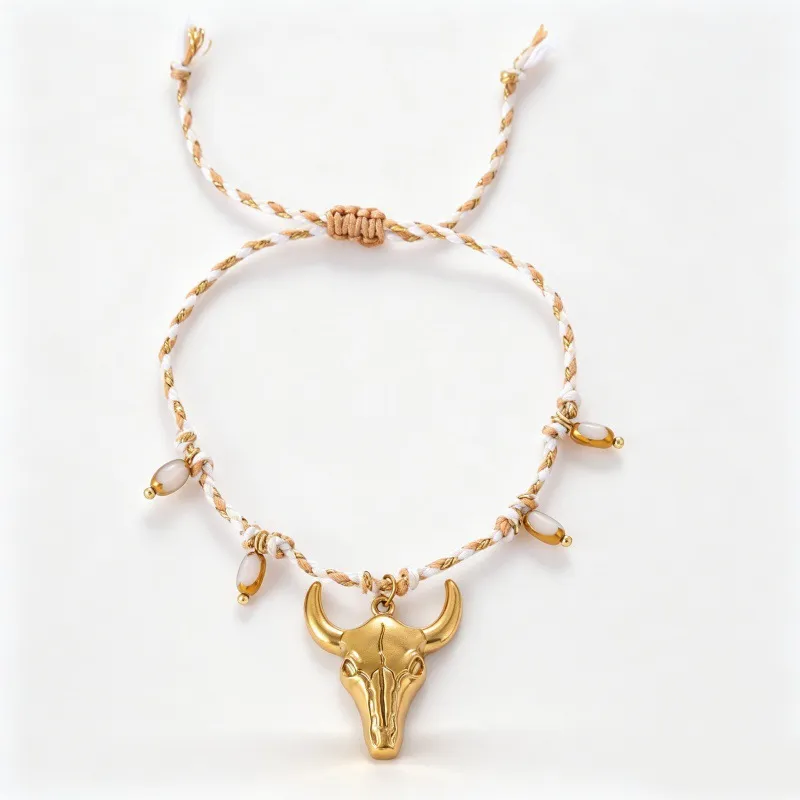 A little western. A little boho. A whole lot of personality.  Featuring a statement bull skull charm, colorful braided details and delicate bead accents, this bracelet instantly gives your everyday look a more adventurous edge.