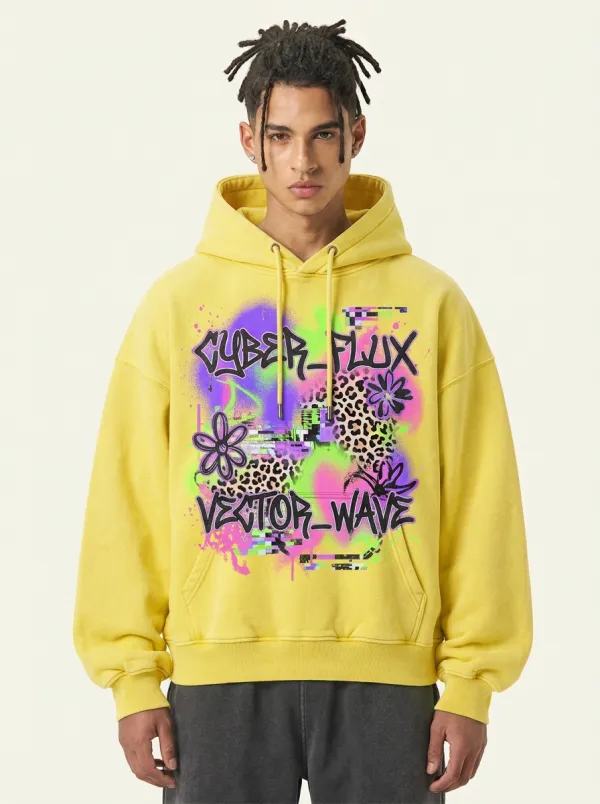 Unisex Streetwear Leopard Hoodie