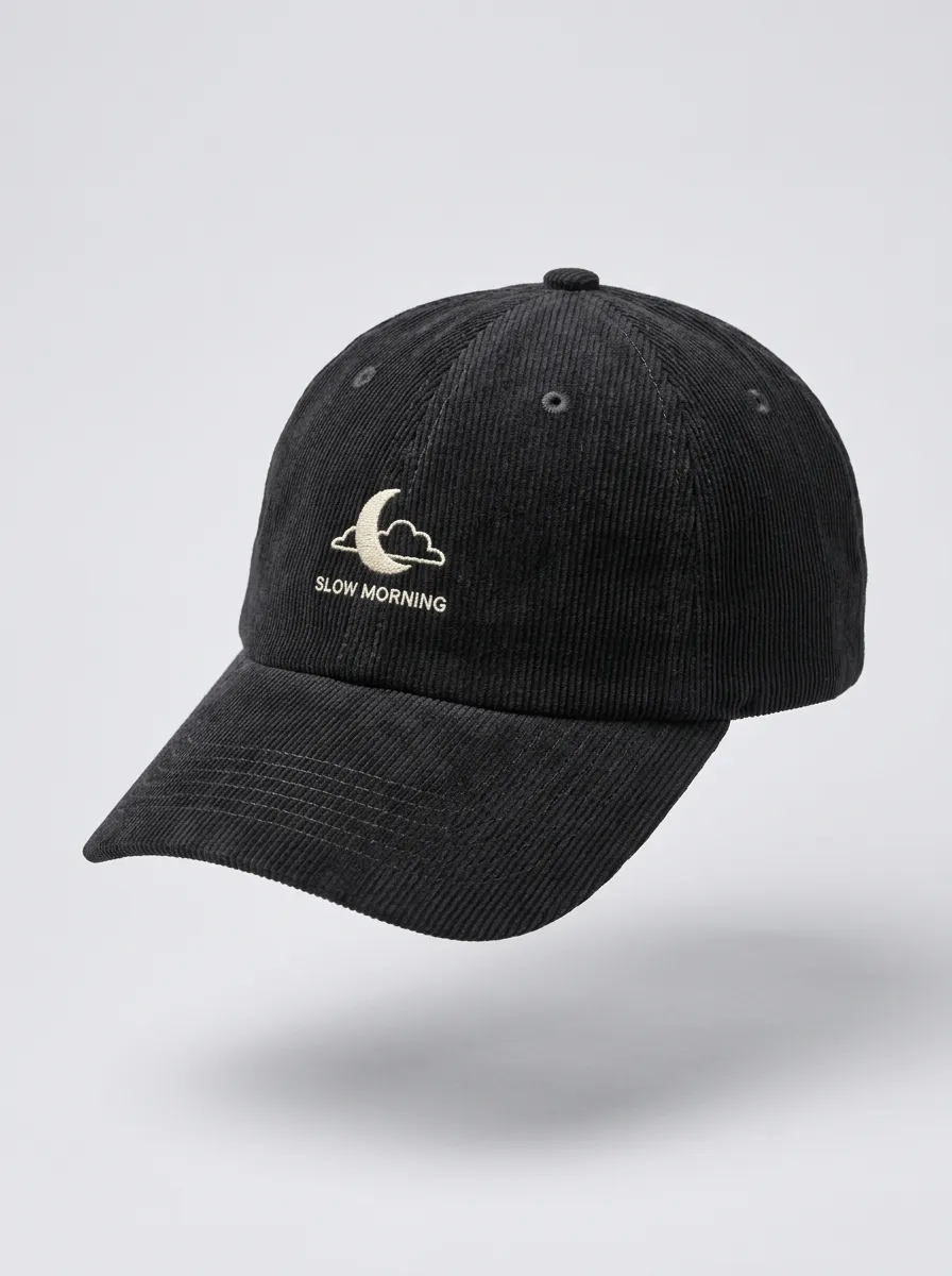 Classic Slow-Morning Corduroy Embroidered Unisex Baseball Cap