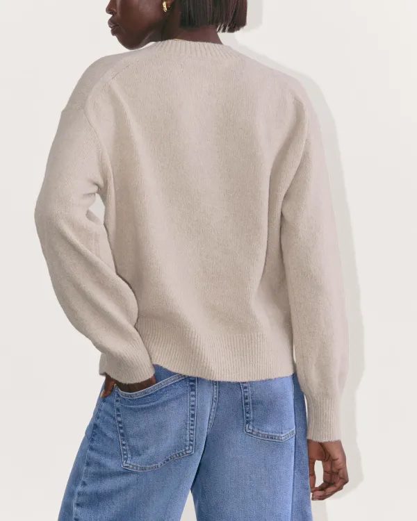 Ribbed Collar Knit Sweater