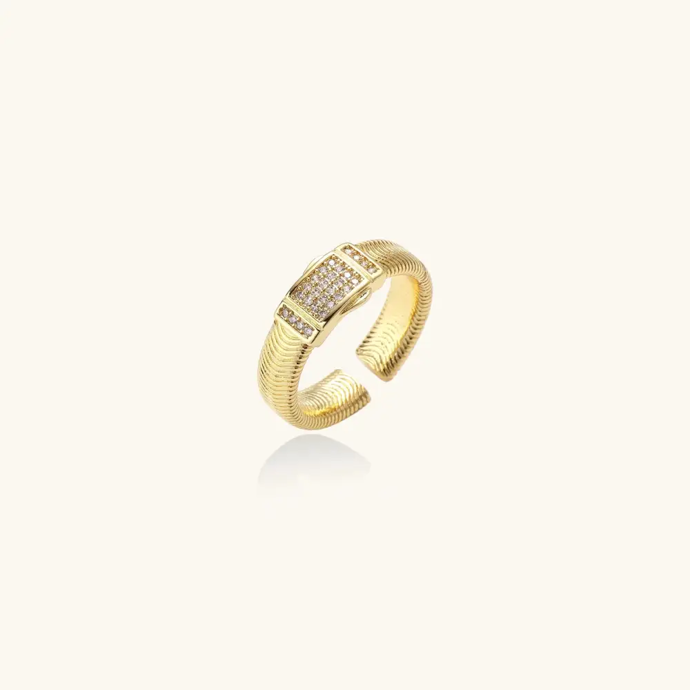 Sculptural Crystal Ring