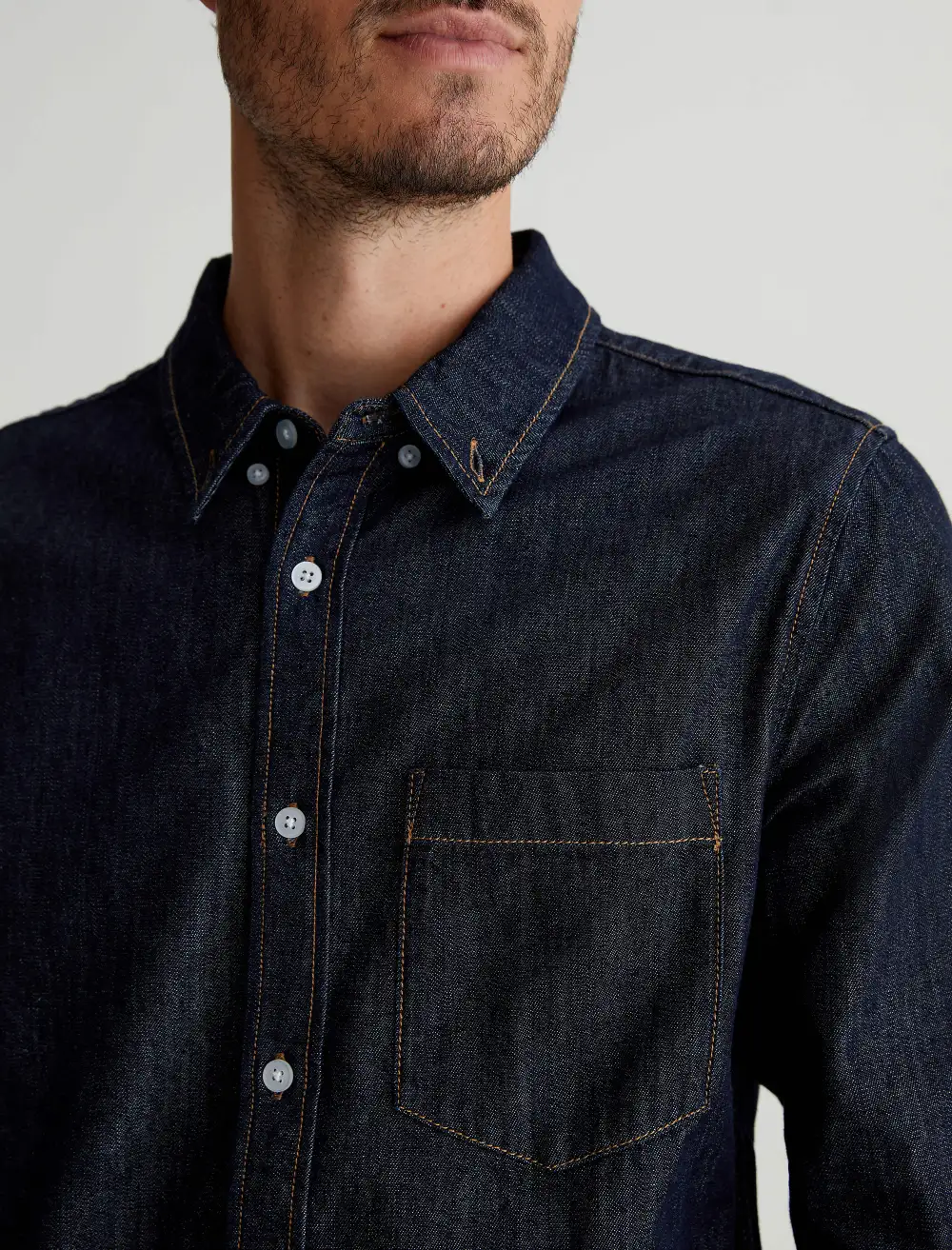 Men's Long Sleeve Denim Shirt