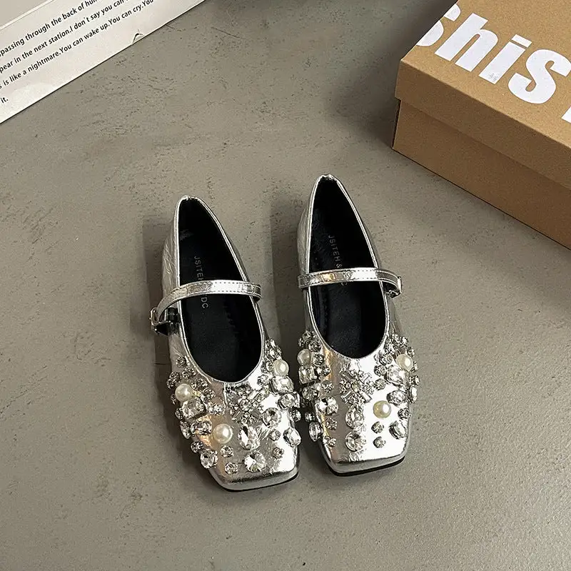 Adjustable Strap Low Heel Shoes