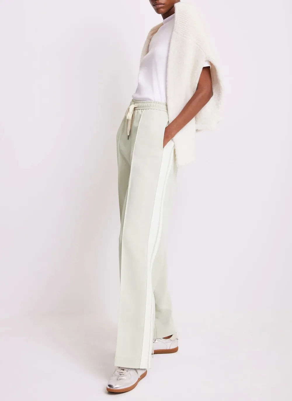 Casual Style Side Stripe Trousers