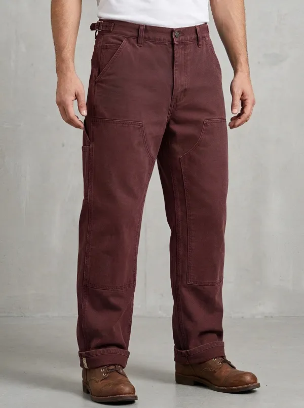 Men's Heavy Duty Charcoal Double Knee Work Pants