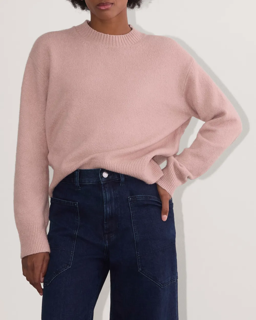 The Rose Color Classic Crew in Cashmere