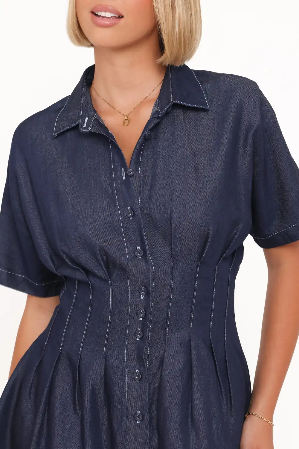 Short Sleeve V-Neck Mini Dress