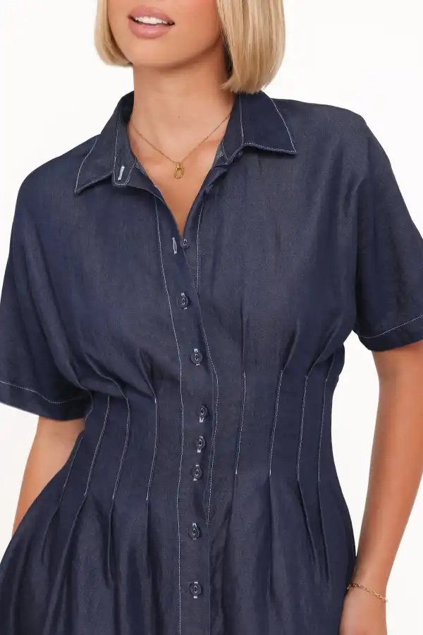 Short Sleeve V-Neck Mini Dress