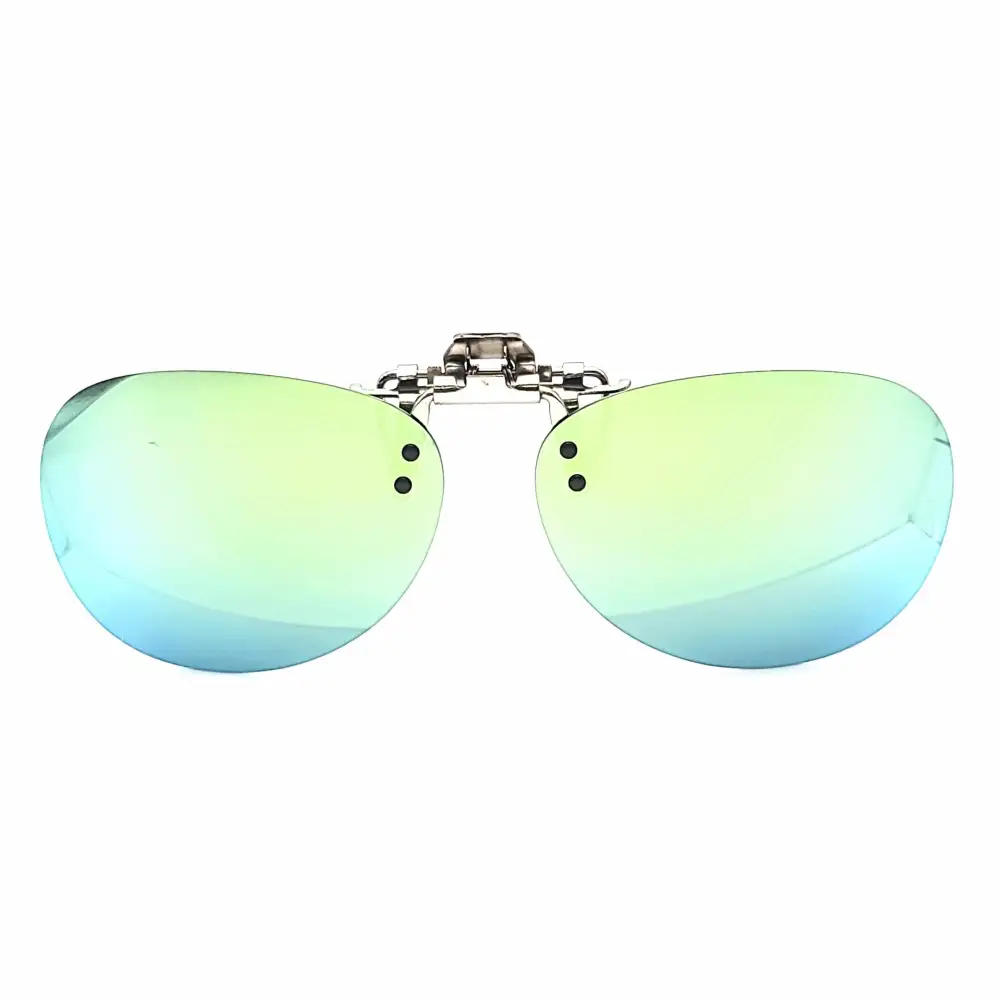 60mm Aviator Polarized Flip-Up Clip-On Sunglasses