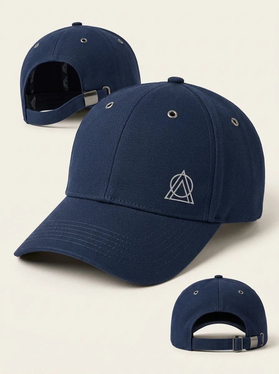 Understated Triangle Motif Casual Baseball Cap