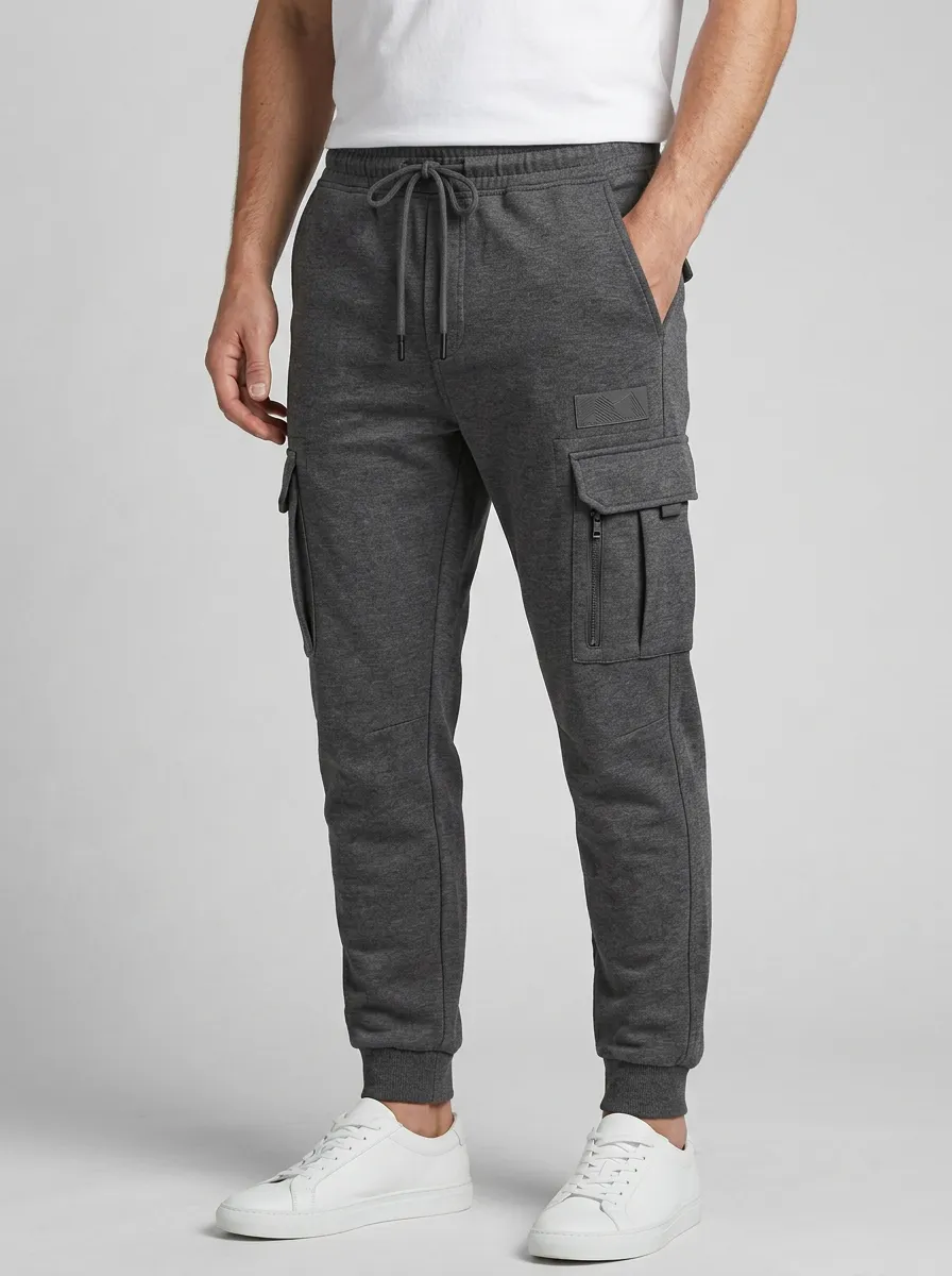 Outdoor-Inspired Graphic Print Outdoor Look Men's Cargo Jogger Pants