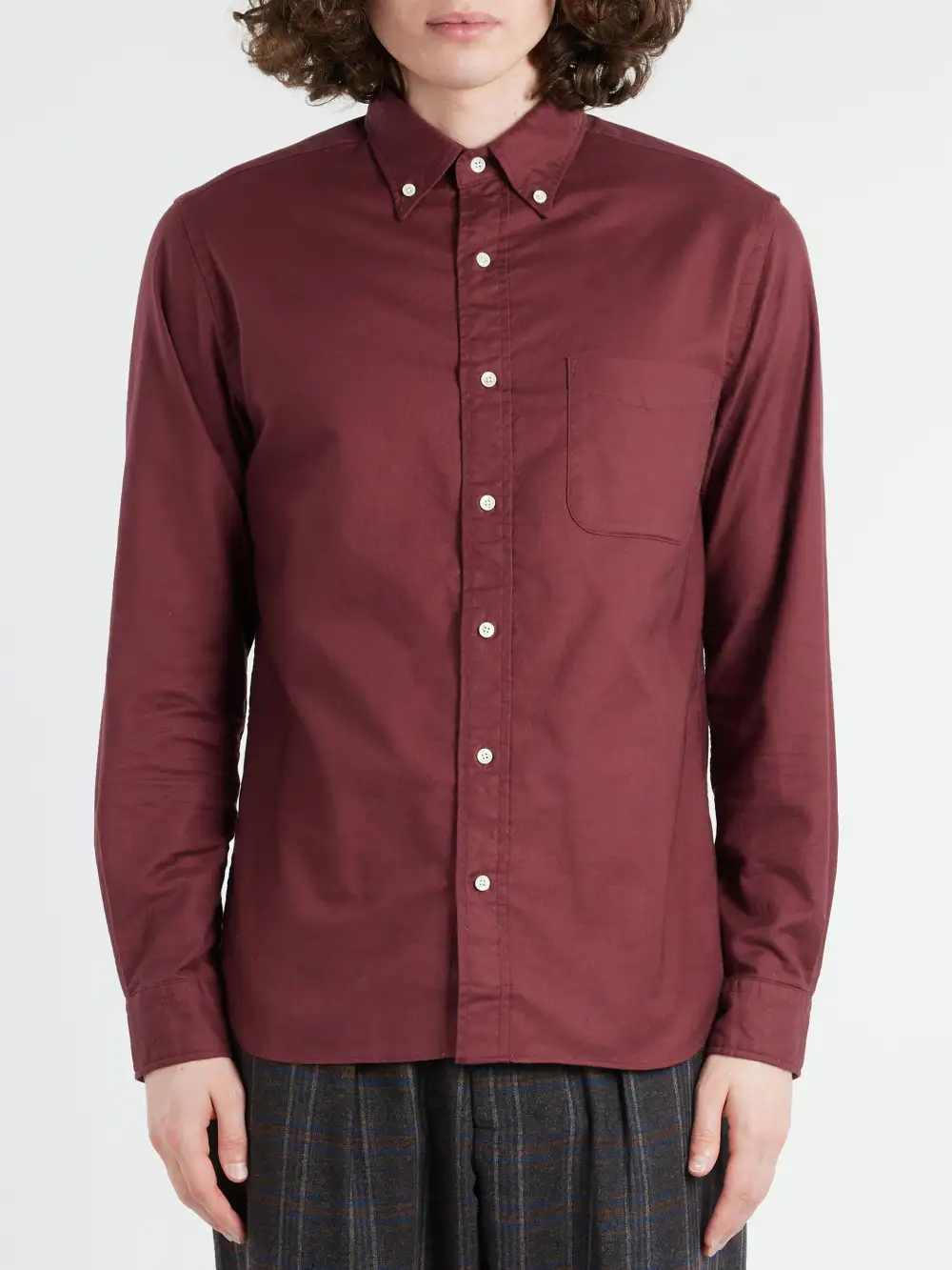 Men's Button Down Collar Chest Pocket Shirt