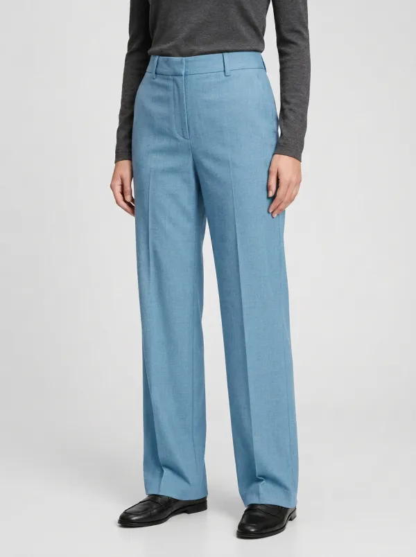 Casual High Rise Wide Leg Trousers