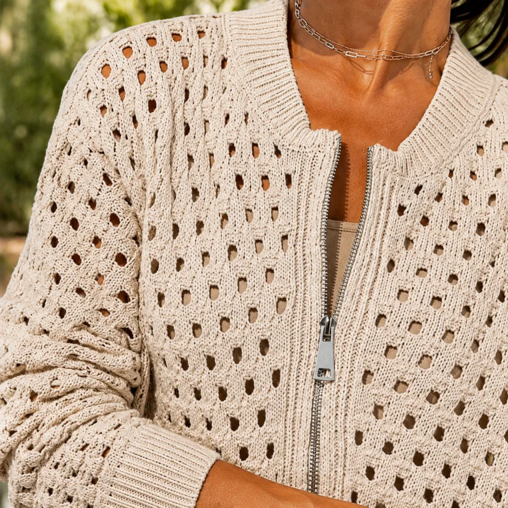 Open-Knit Polished Sweater