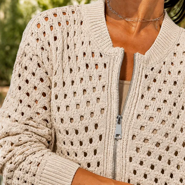 Open-Knit Polished Sweater