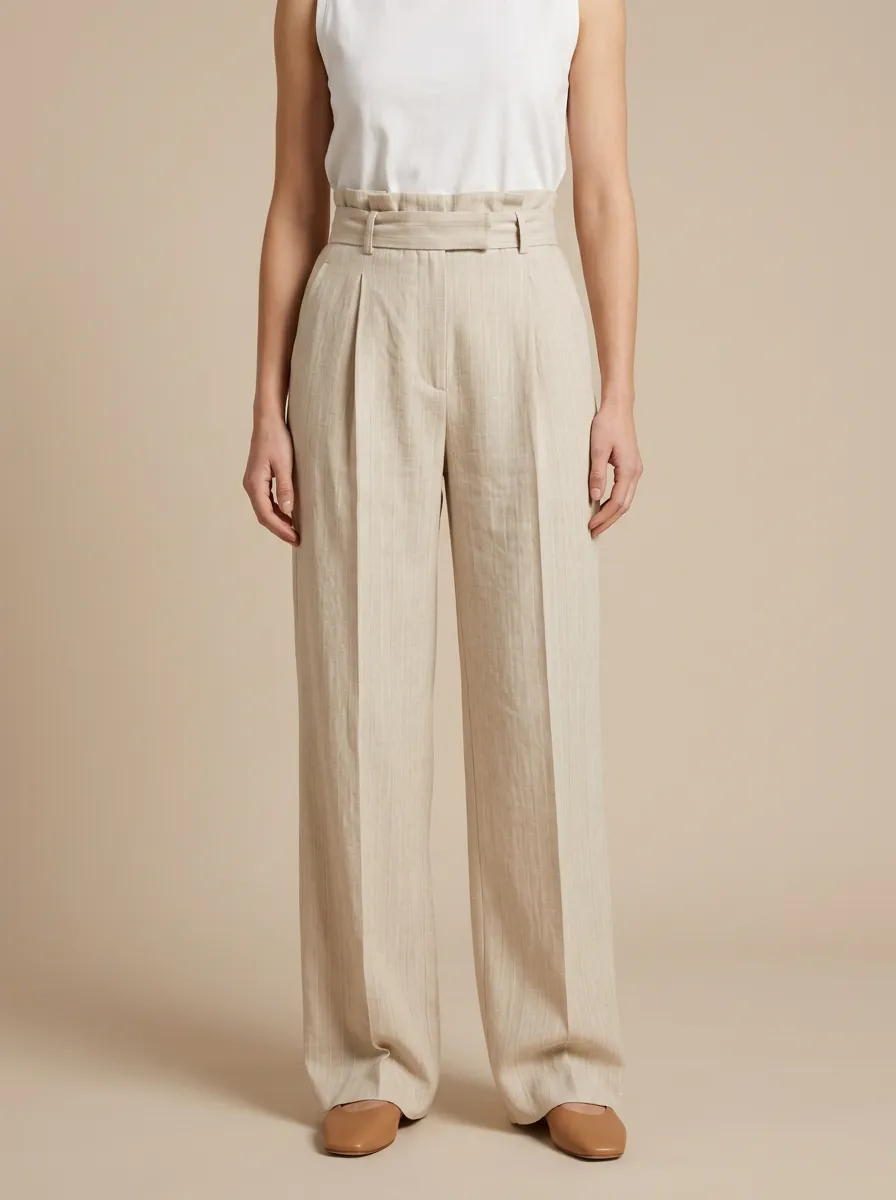 Polished High Rise Wide Leg Pants