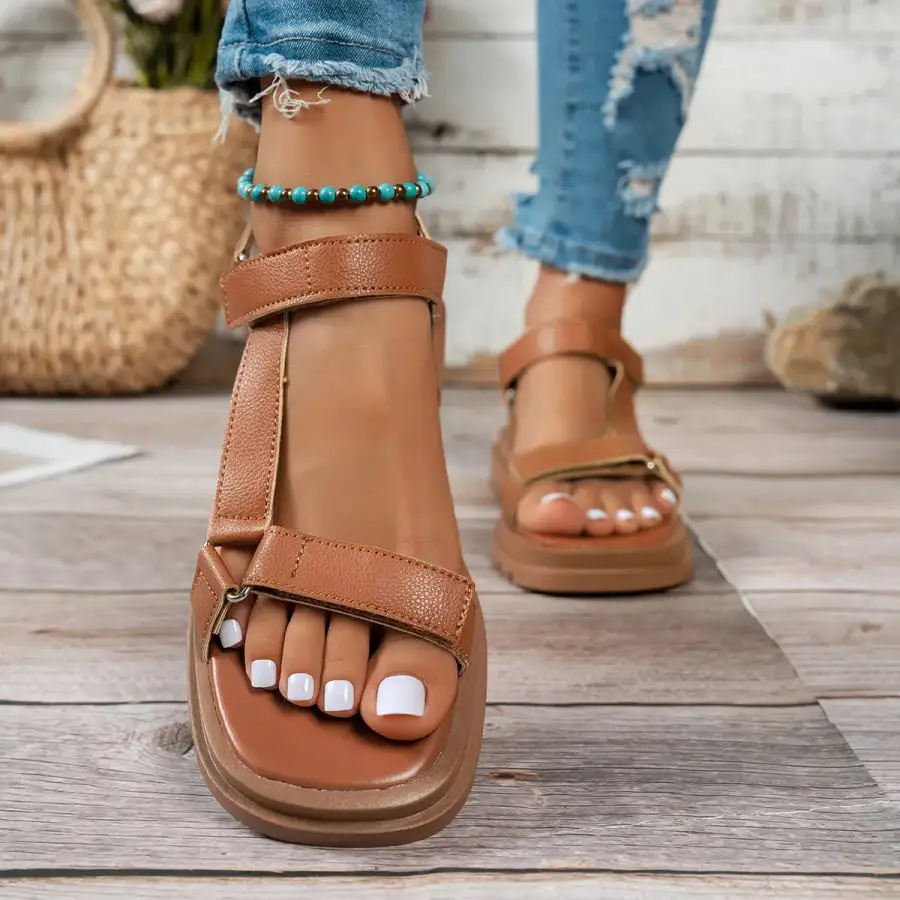 Soft Open Toe Platform Sandals