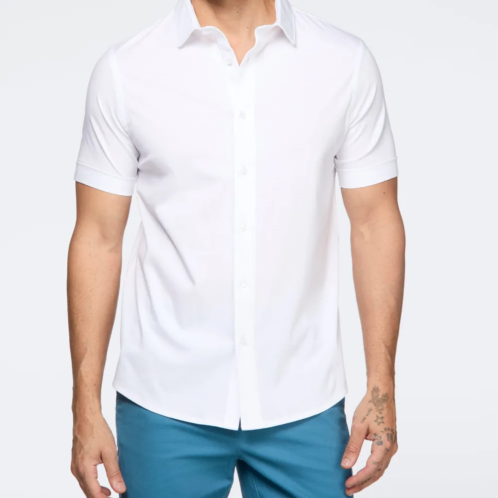 Jersey Short Sleeve Casual Shirt