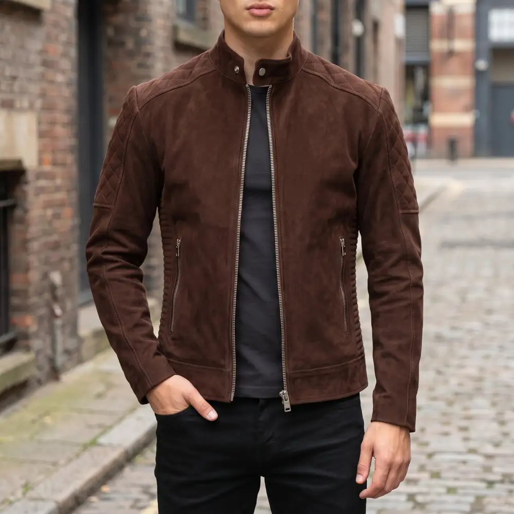 Classic Suede Biker Western Multi Pocket Jacket