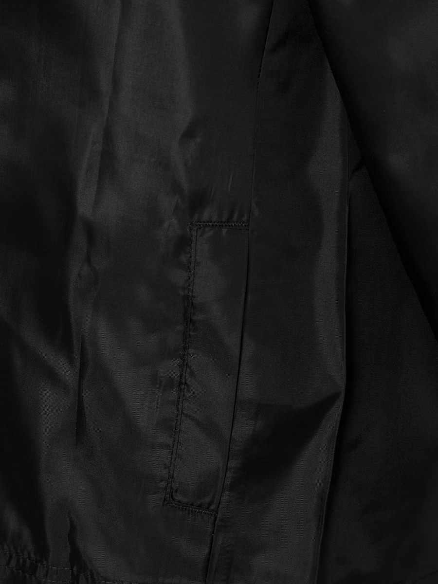 Black Shower Proof School Pac A Mac Jacket detail 3
