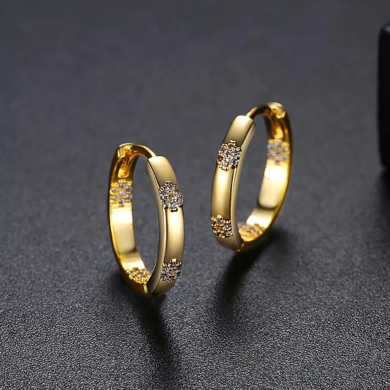 Women's Huggie Hoop Earrings Zircon Girls Gift