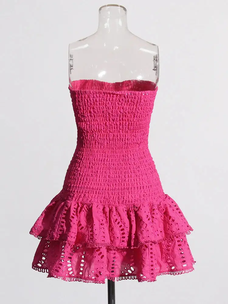 Strapless Ruched Mini Dress