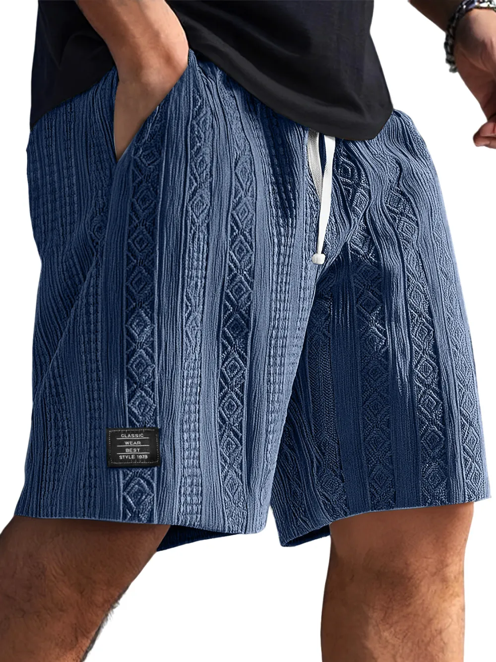 Jacquard Seamed Detail Shorts